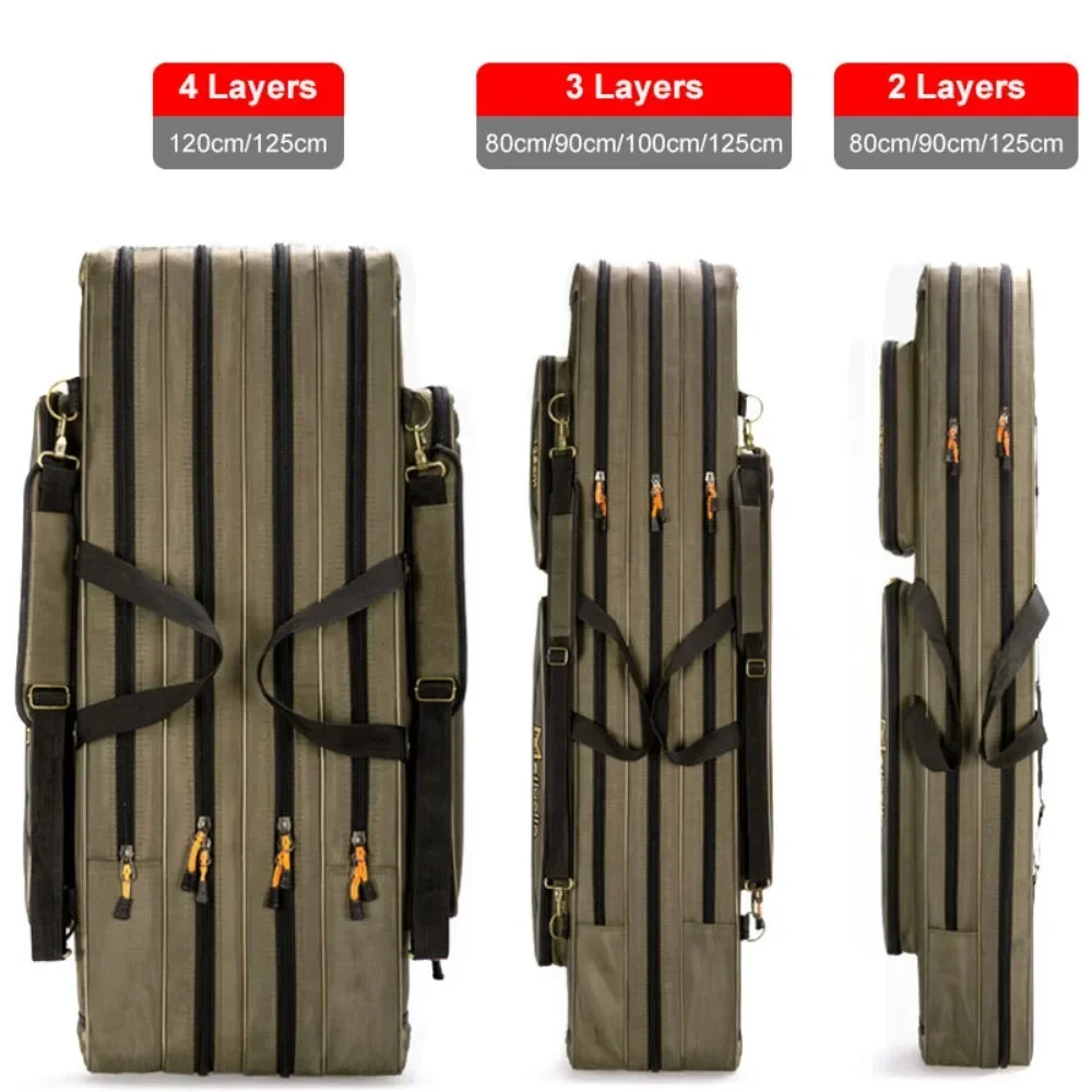 Reel Case - JJ-Layer 80/100CM Fishing Bag Multifunctional Fishing