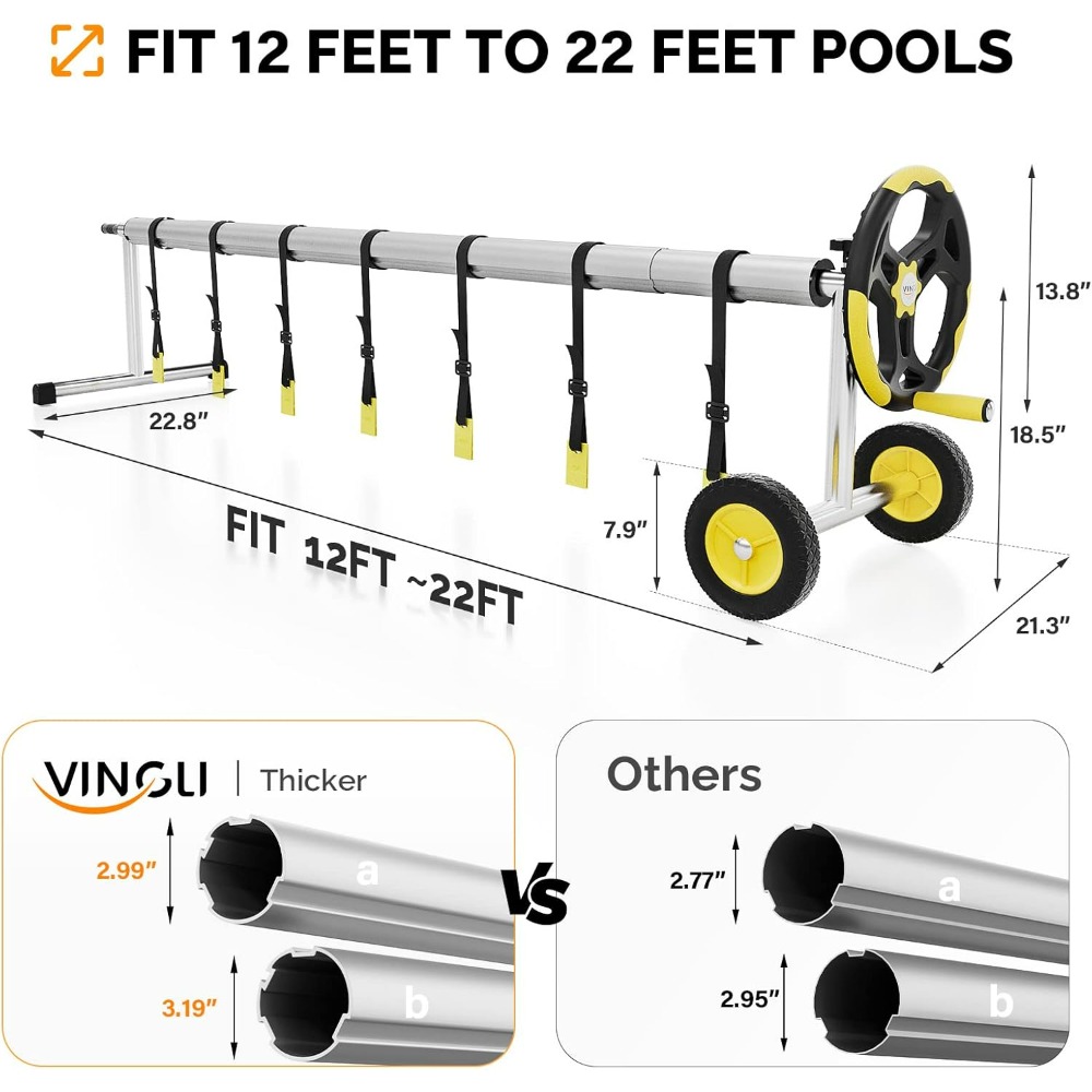 VINGLI 21FT Upgrade Aluminum S - Reel Cover recension och pris