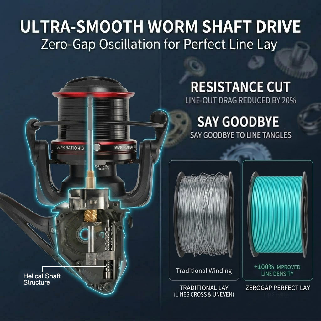 CAZULO Long Cast Spinning Reel - Reel Drag Knob recension och pris