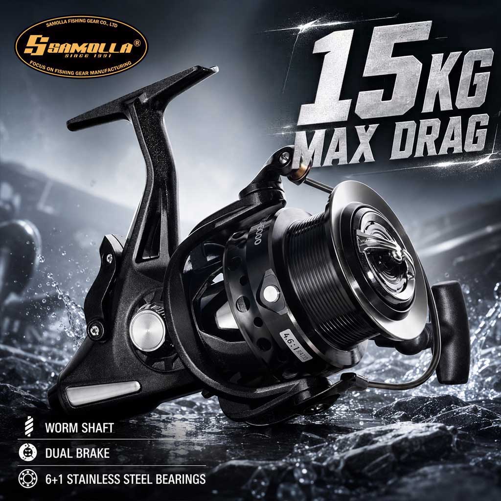 SAMOLLA Dual Brake Spinning Re - Reel Drag Knob recension och pris