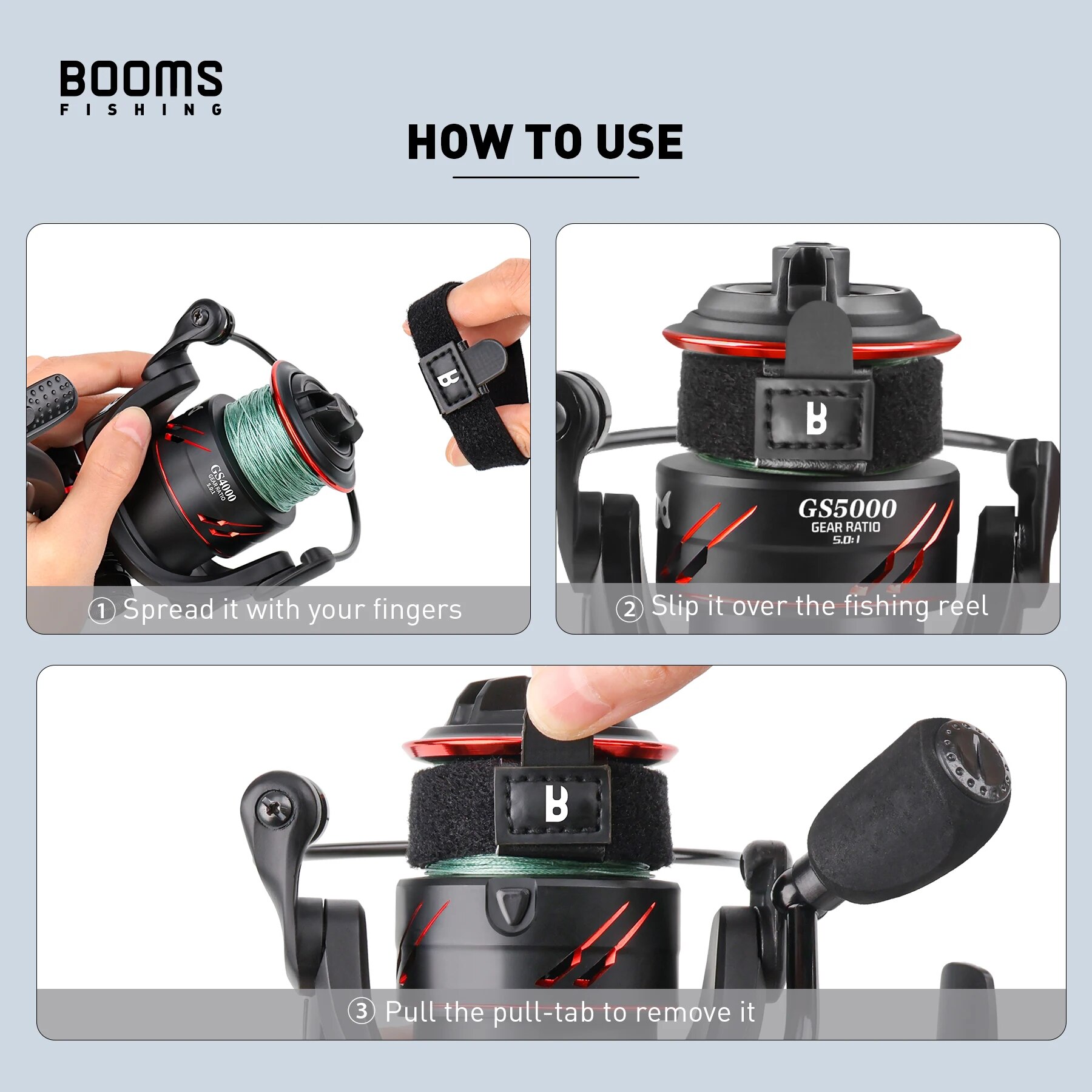 Booms Fishing SB1 4Pcs Spinnin - Reel Cover recension och pris